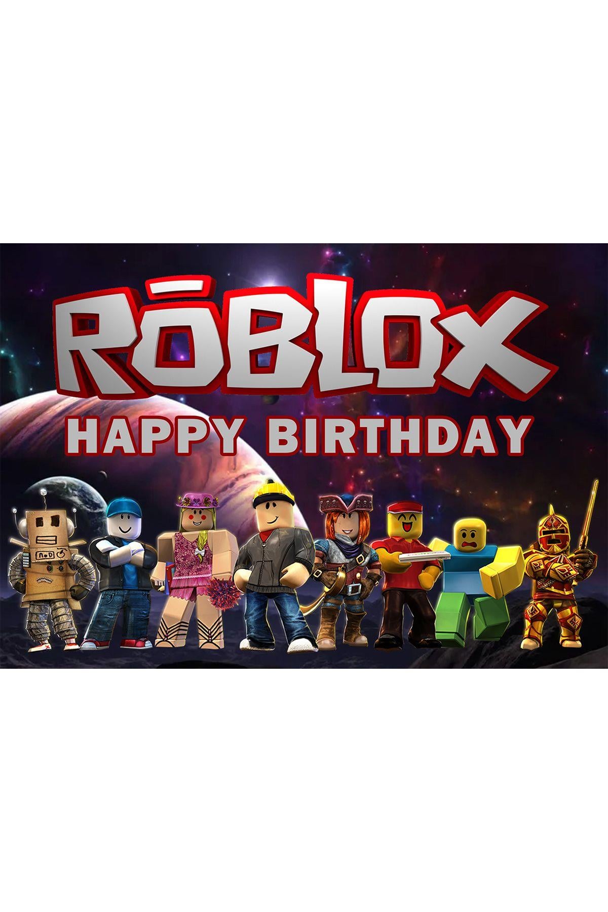 33*48 cm Roblox Doğum Günü Karton Poster