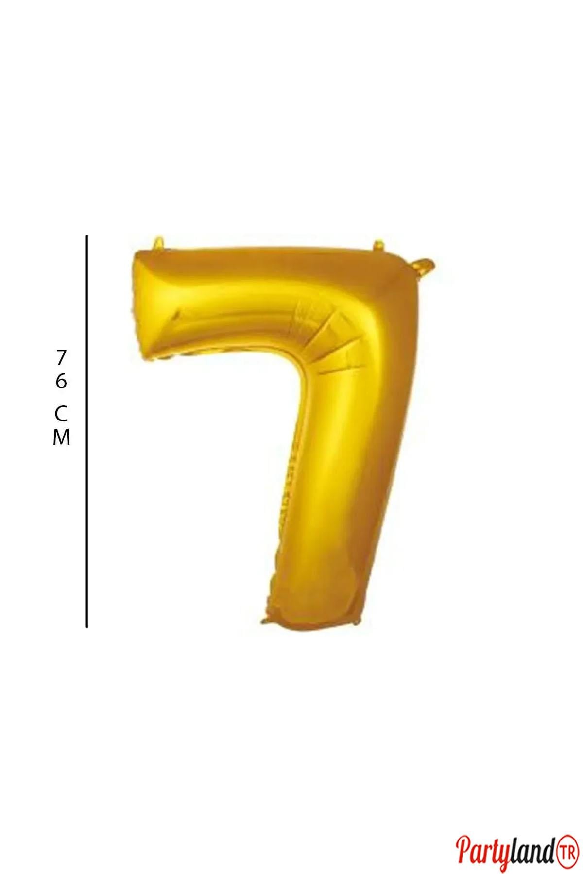 7 - Rakam 76 Cm. Gold Folyo Balon