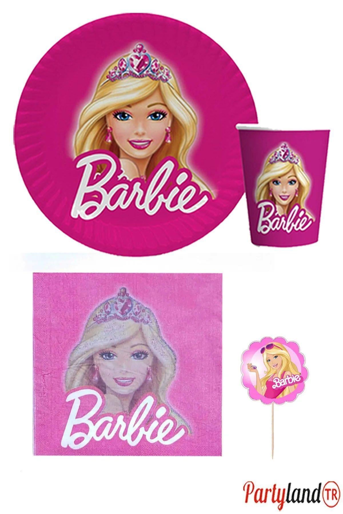 8 Kişilik Barbi Temalı Ekonomik Parti Seti