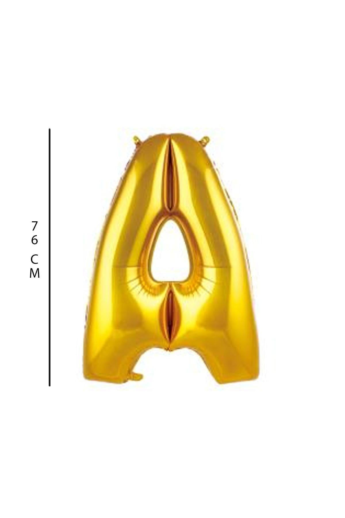 A - Harfi 76 Cm. Gold Folyo Balon