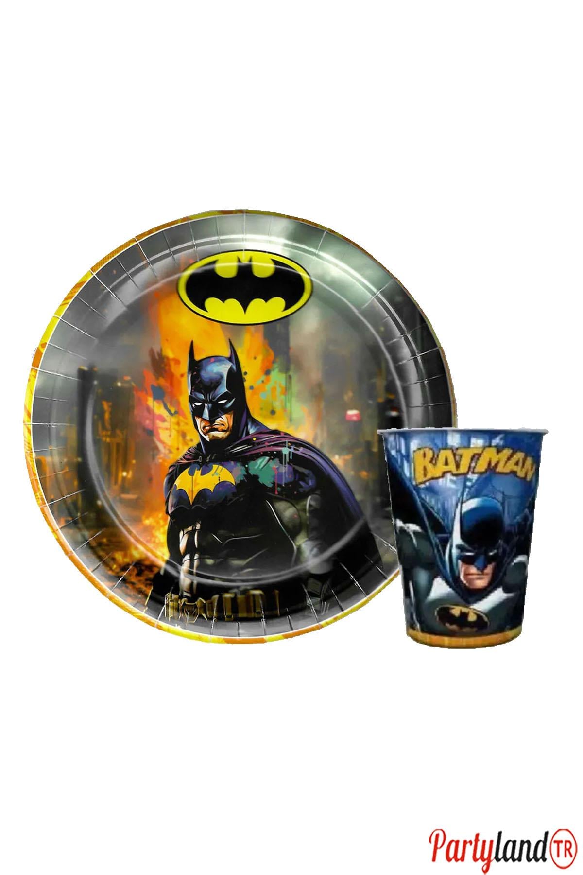 Batman 16 Adet Tabak 16 Adet Bardak