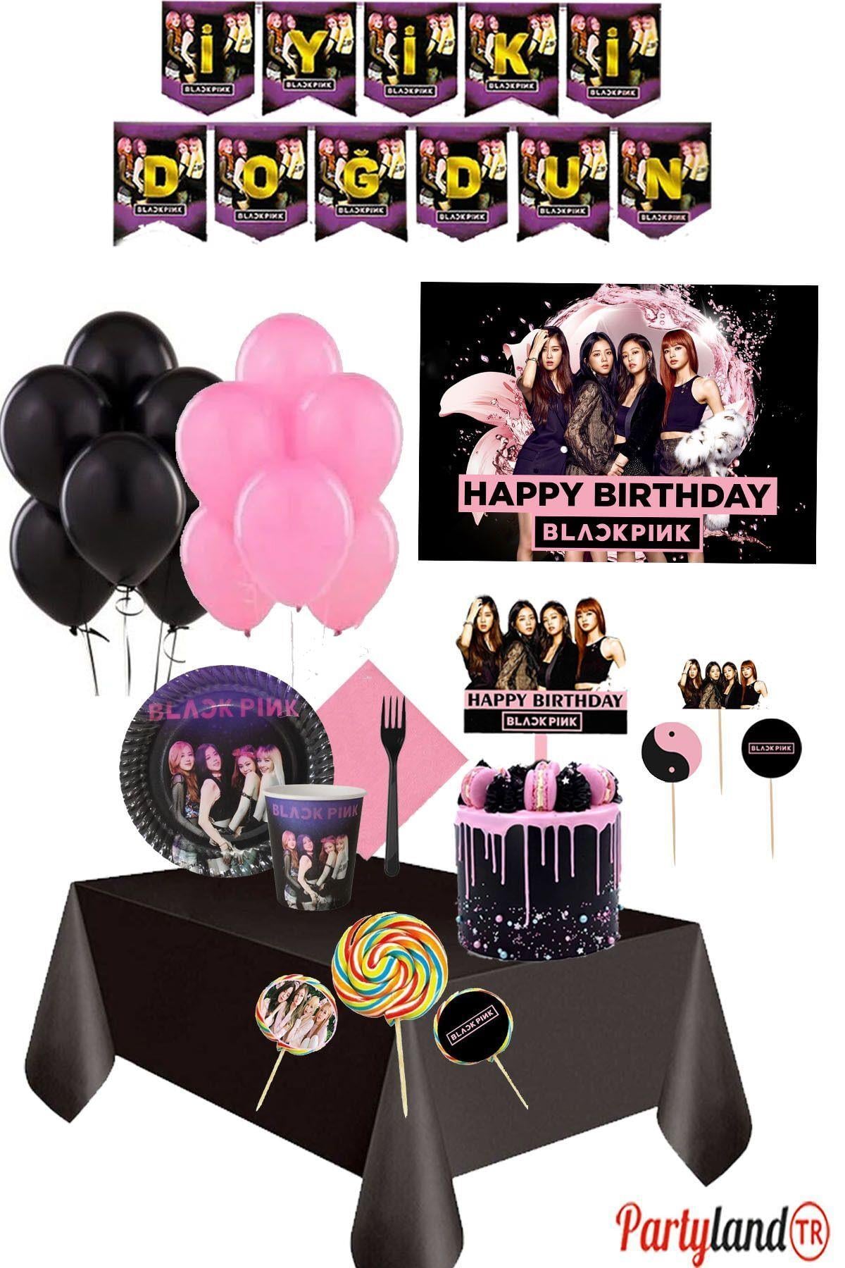 Blackpink Sosyete Şekerli 16 Kişilik Doğum Günü Parti Seti