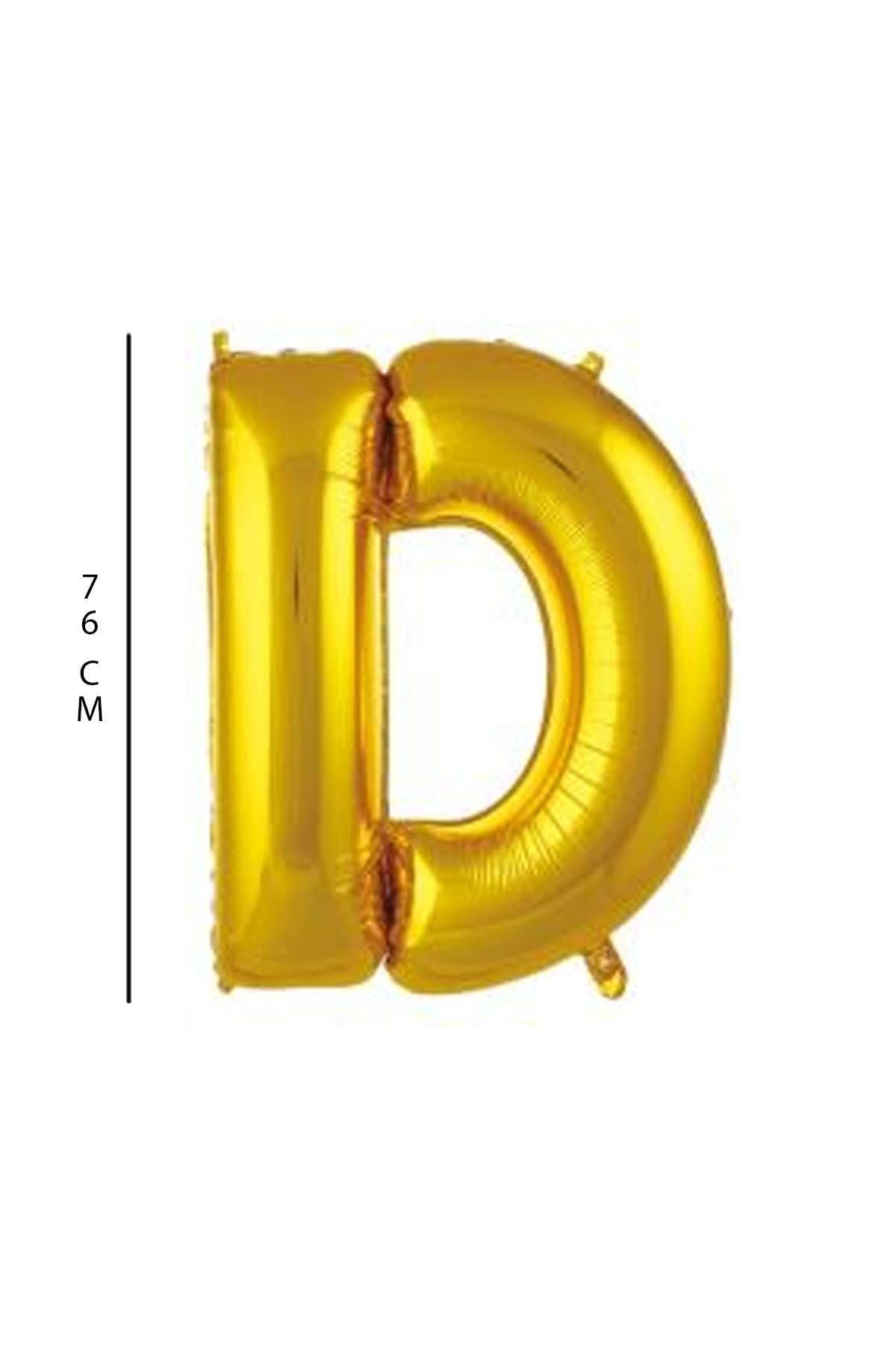 D - Harfi 76 Cm. Gold Folyo Balon