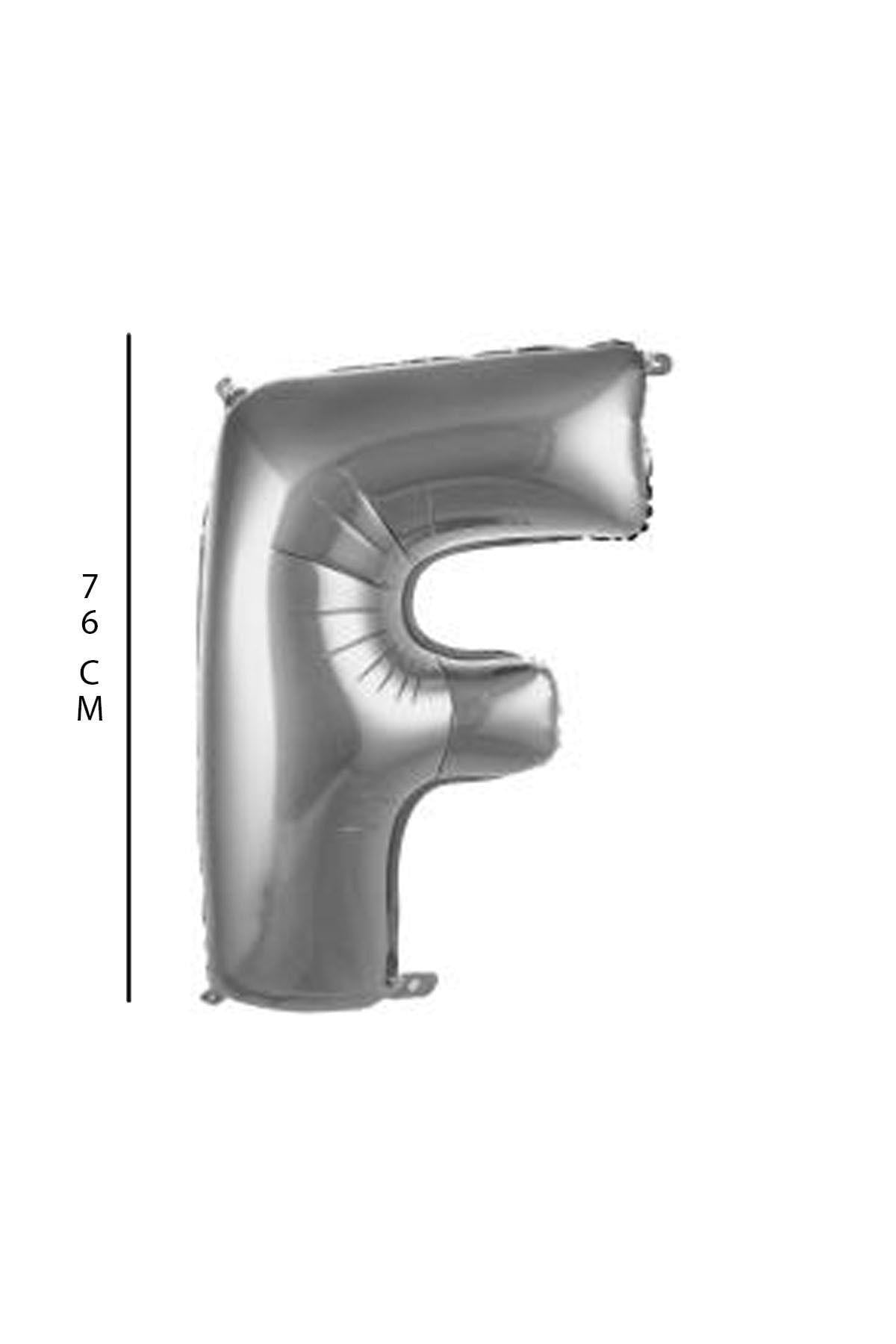 F - Harfi 76 Cm. Gümüş Folyo Balon
