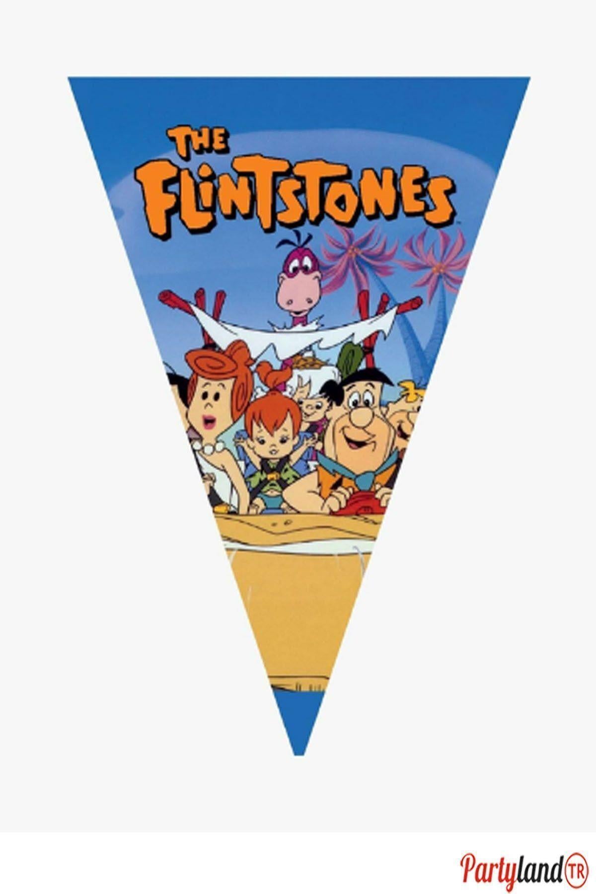 Flintstones Taş Devri Temalı Iyi Ki Doğdun Flama 2 Metre 10 Bayrak