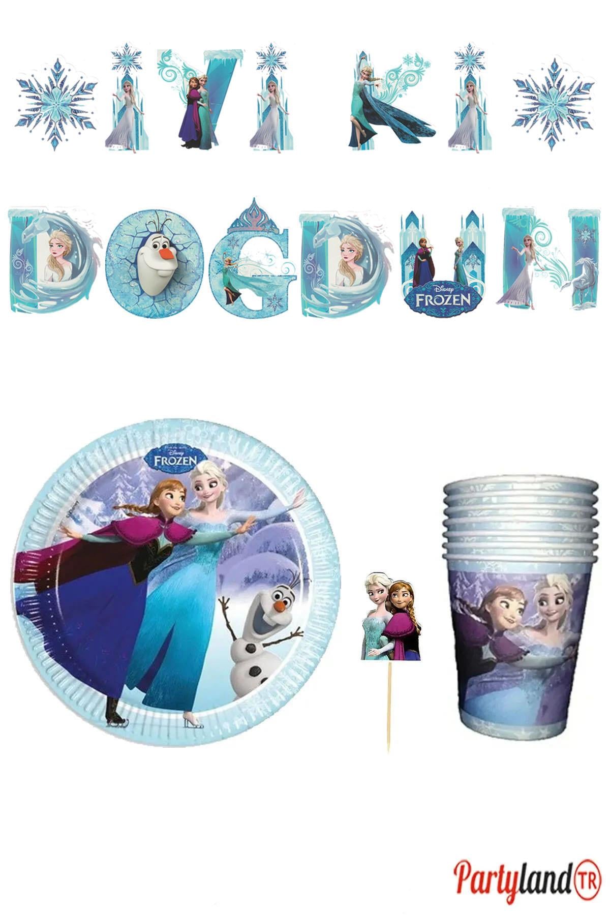 Frozen Elsa Karlar Ülkesi 8 Kişilik Ekonomik Parti Seti
