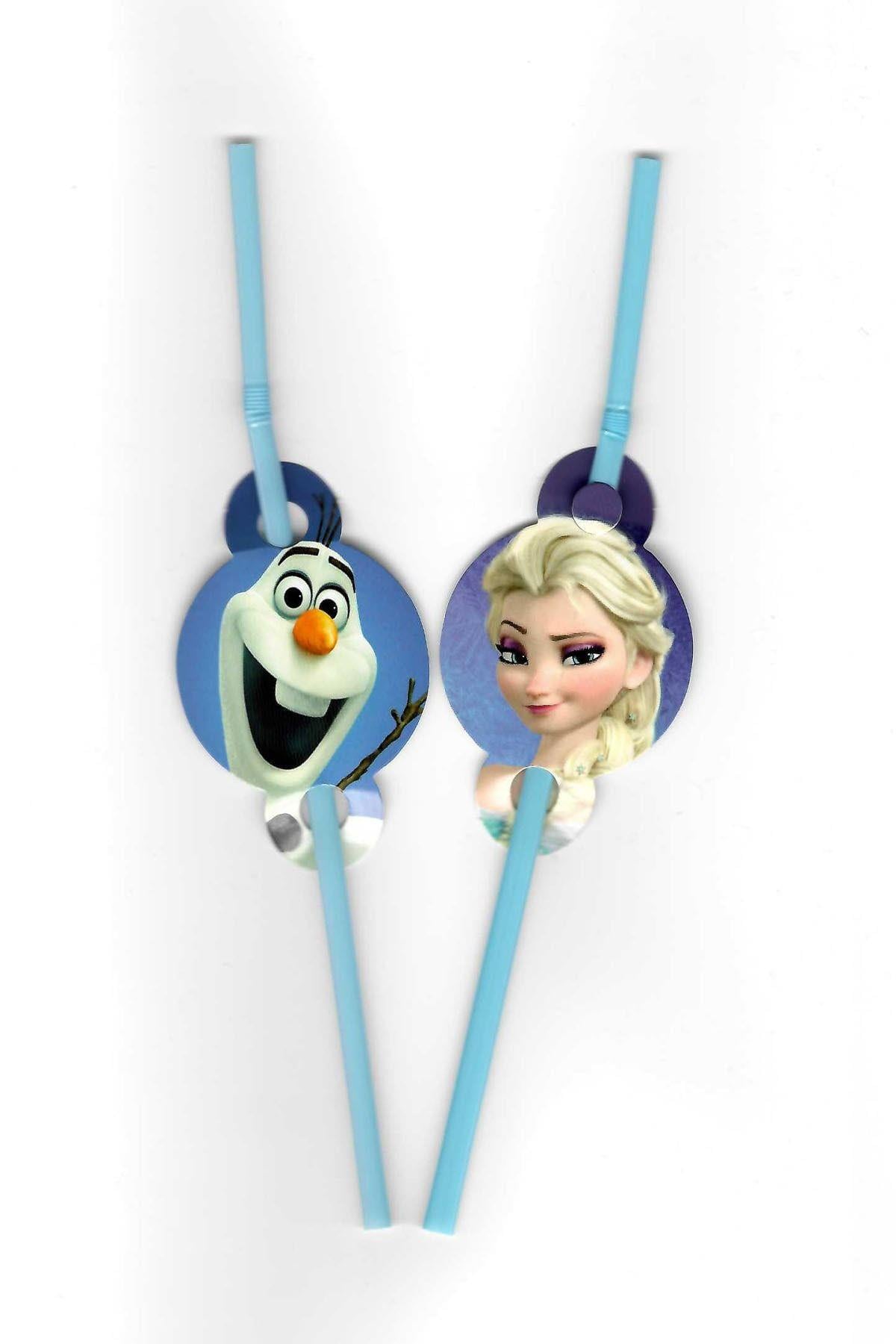 Frozen Temalı Pipet 10 Adet