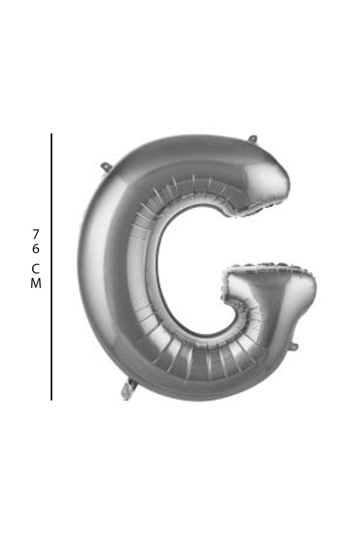 G - Harfi 76 Cm. Gümüş Folyo Balon