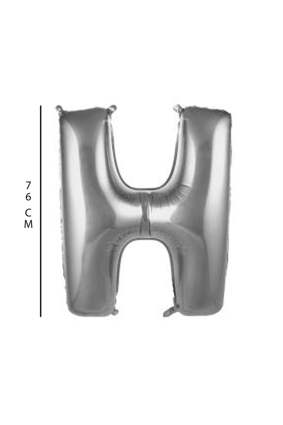 H - Harfi 76 Cm. Gümüş Folyo Balon