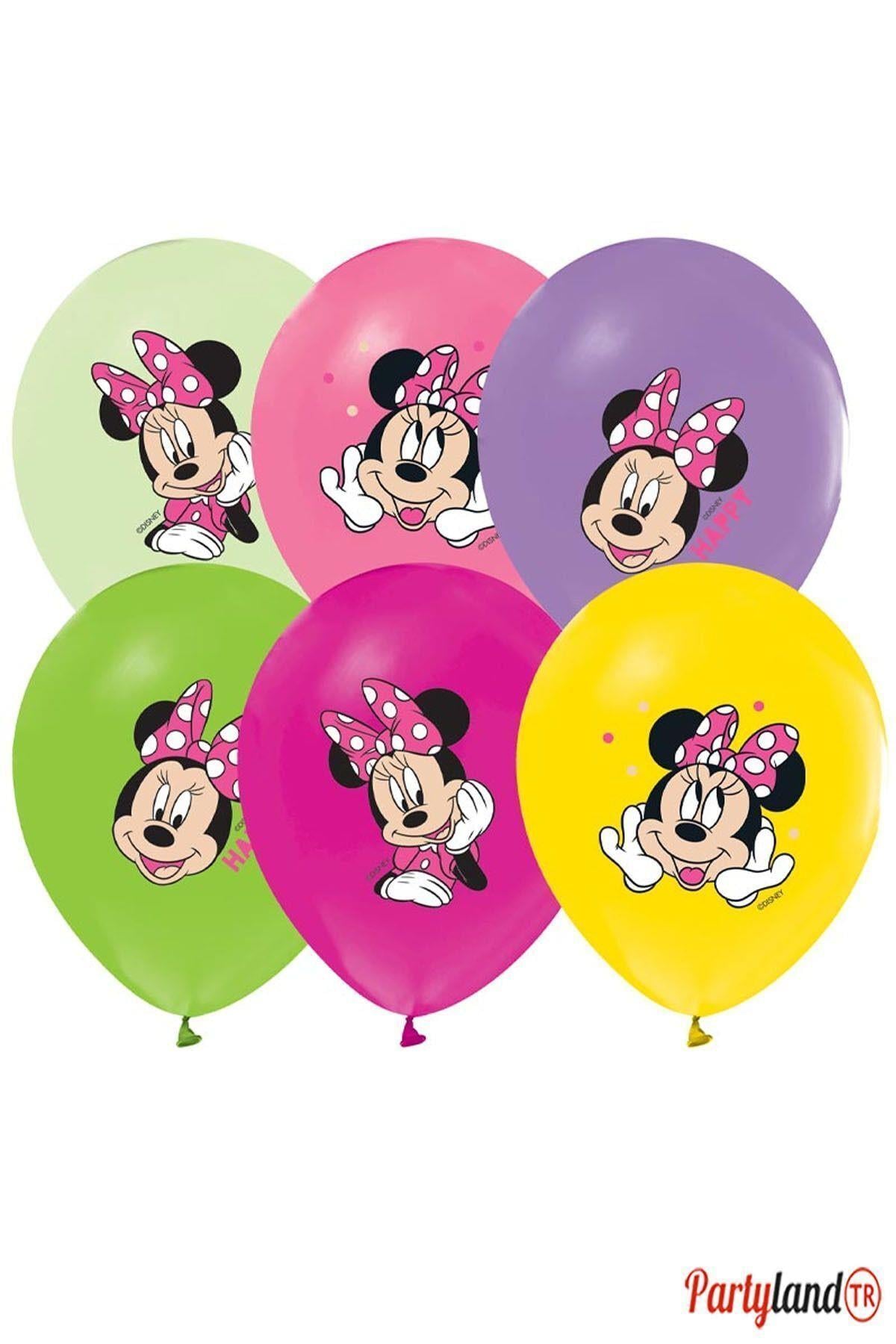 Minnie Mouse Baskılı Balon 10 Adet