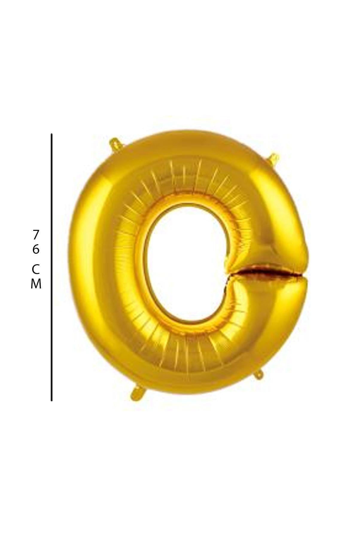 O - Harfi 76 Cm. Gold Folyo Balon