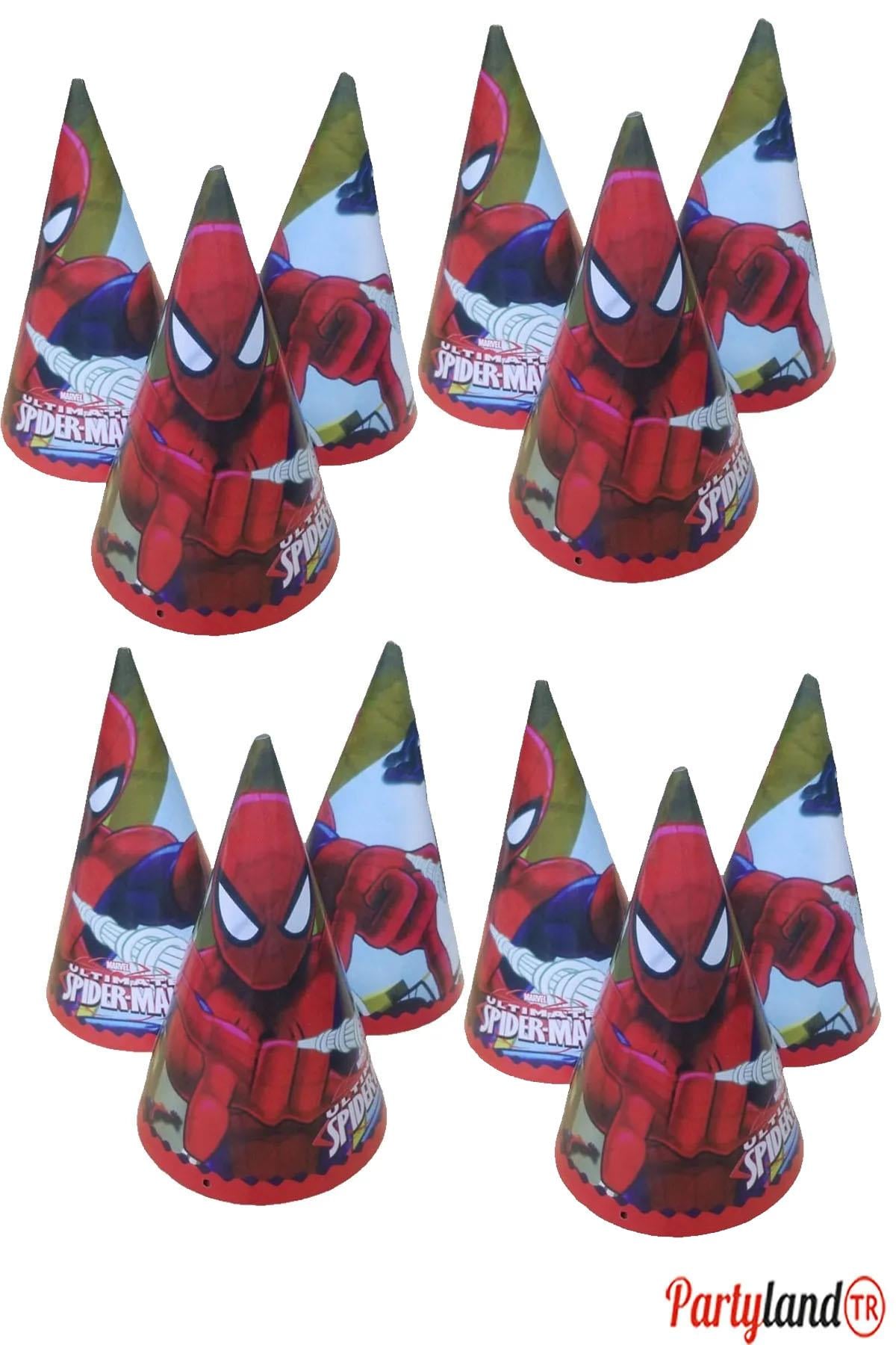Örümcek Adam Spiderman 12 Adet Karton Şapka