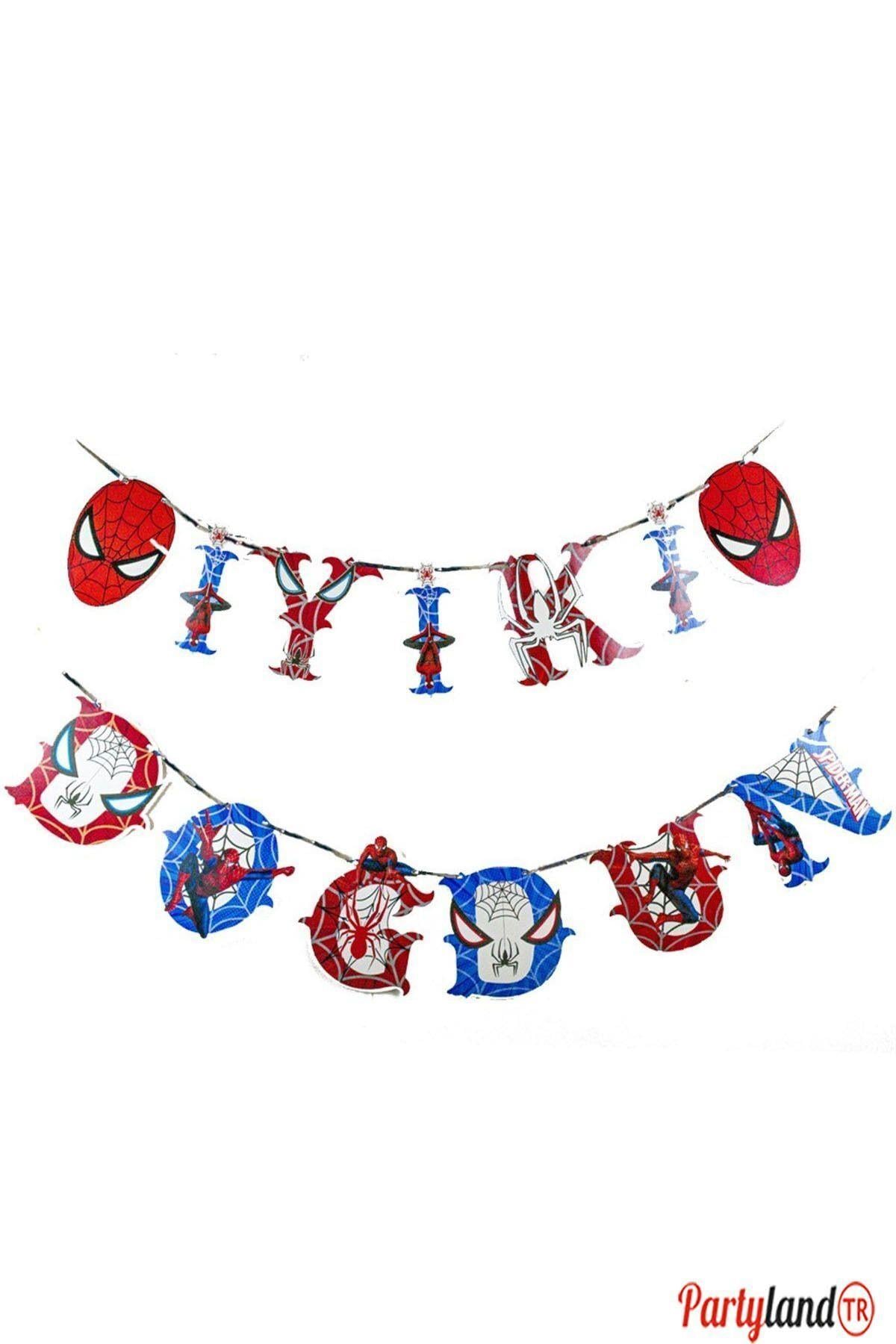 Örümcek Adam Spiderman Temalı İyiki Doğdun 3D Banner