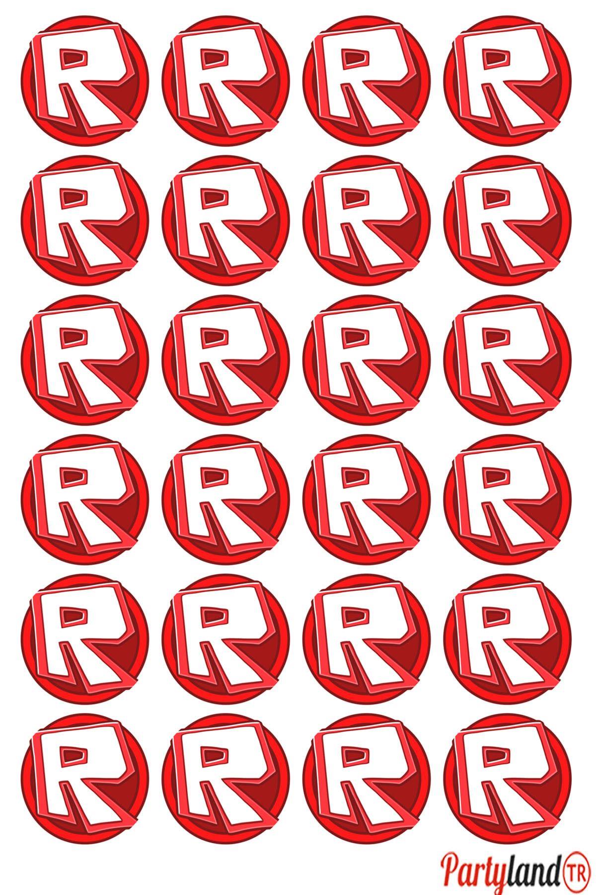 Roblox 5 cm. Yapışkanlı Yuvarlak Etiket - Sticker 24 Adet