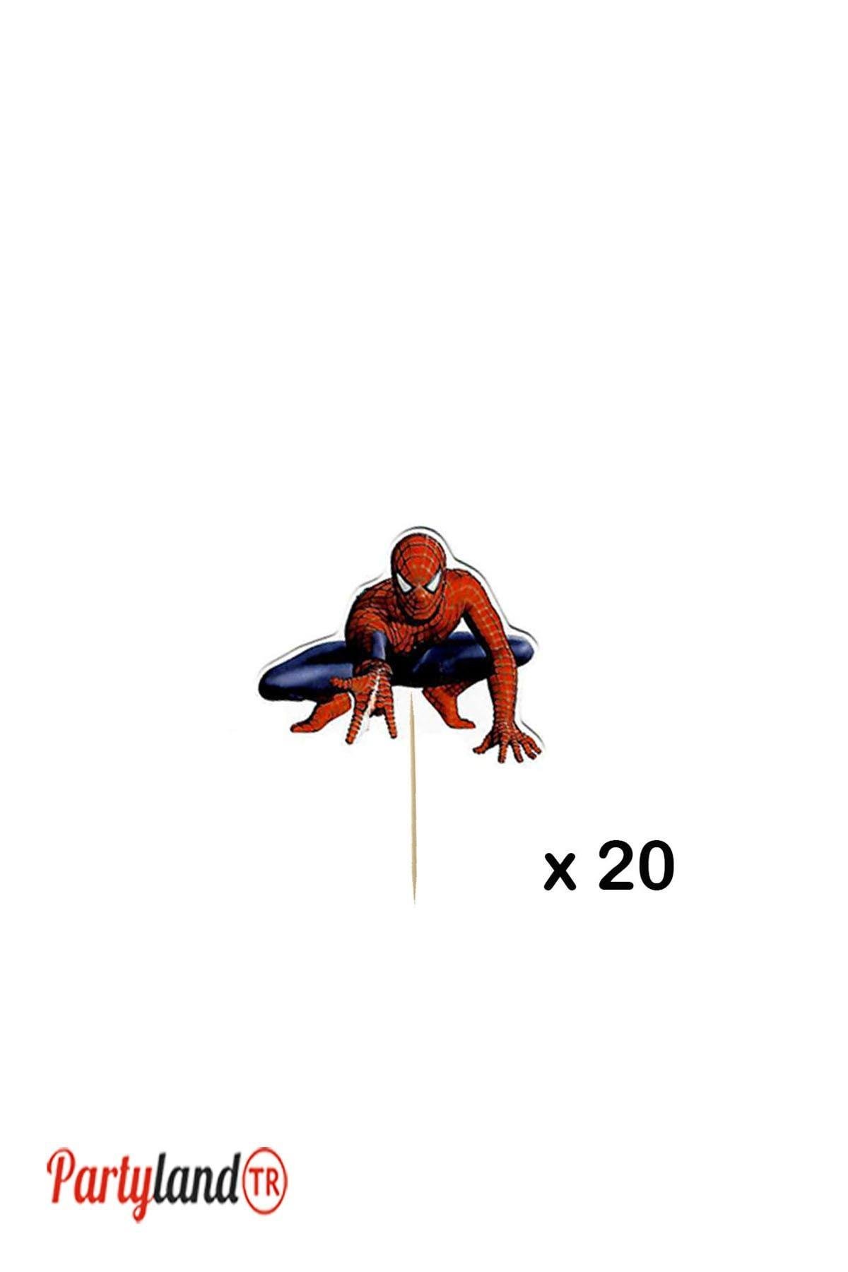 Spiderman Örümcek Adam Lux Kürdan Süs 20 Li