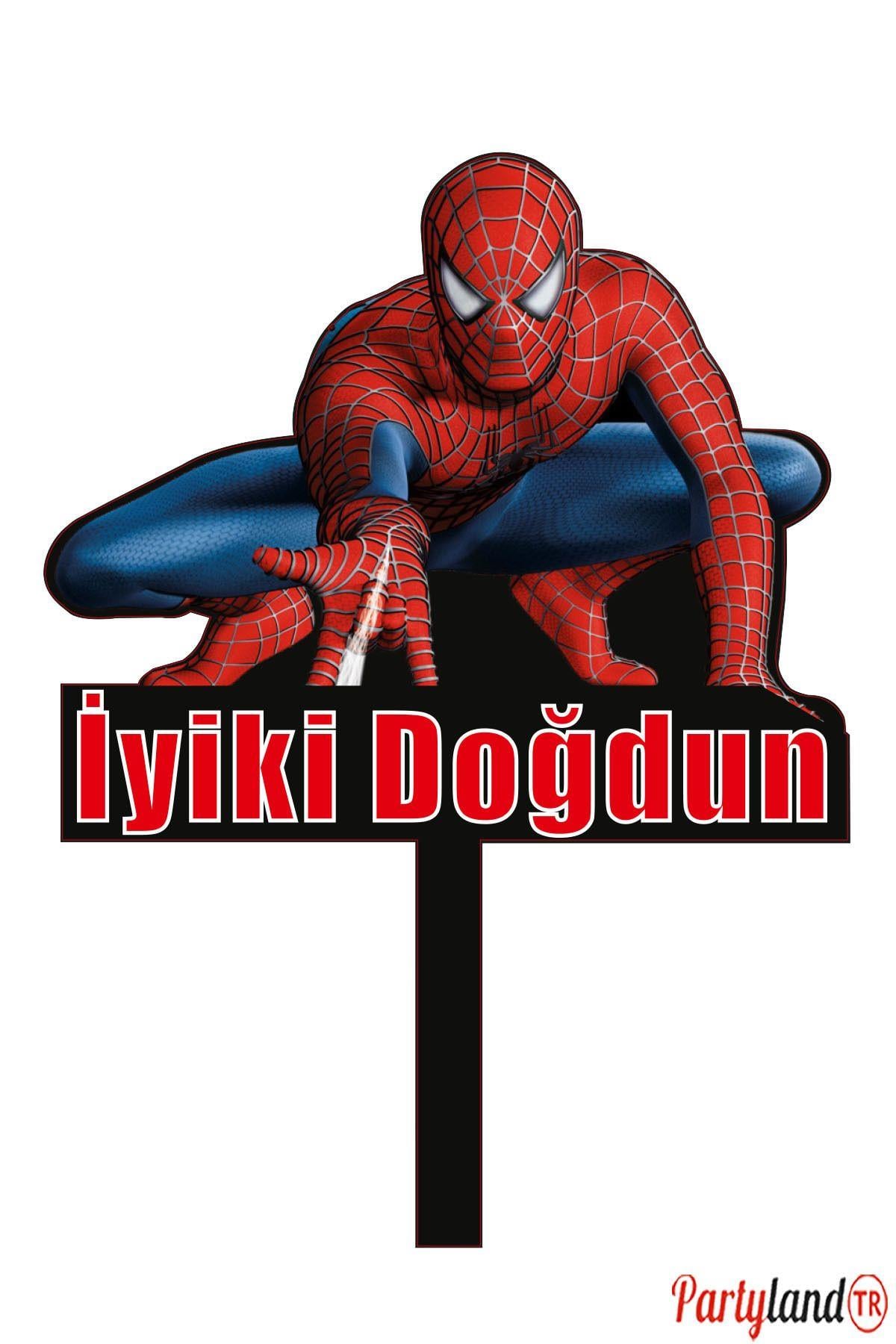 Spiderman Örümcek Adam Temalı Karton Pasta Süsü