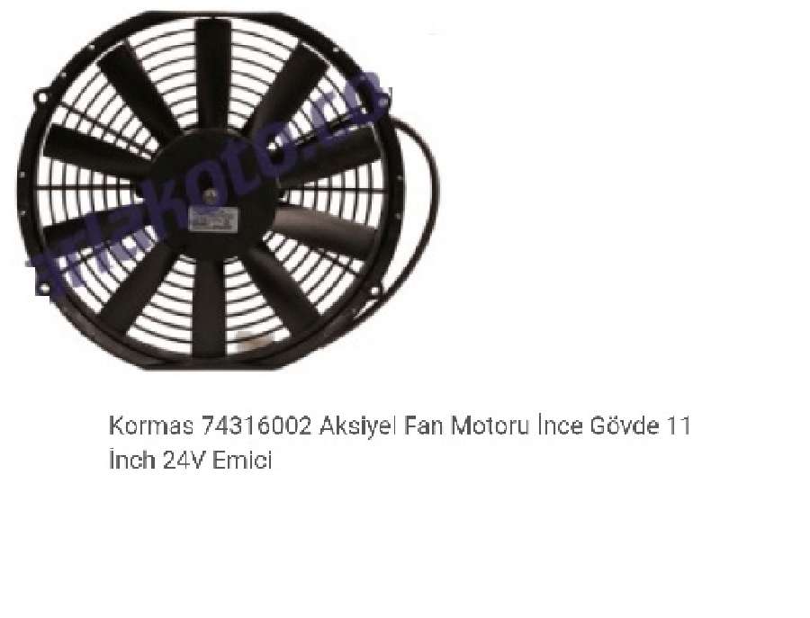 11'' KOMPLE YASSI INCE EMICI AKSIYEL FAN  ( 10 KANAT) 5702111240002 24V