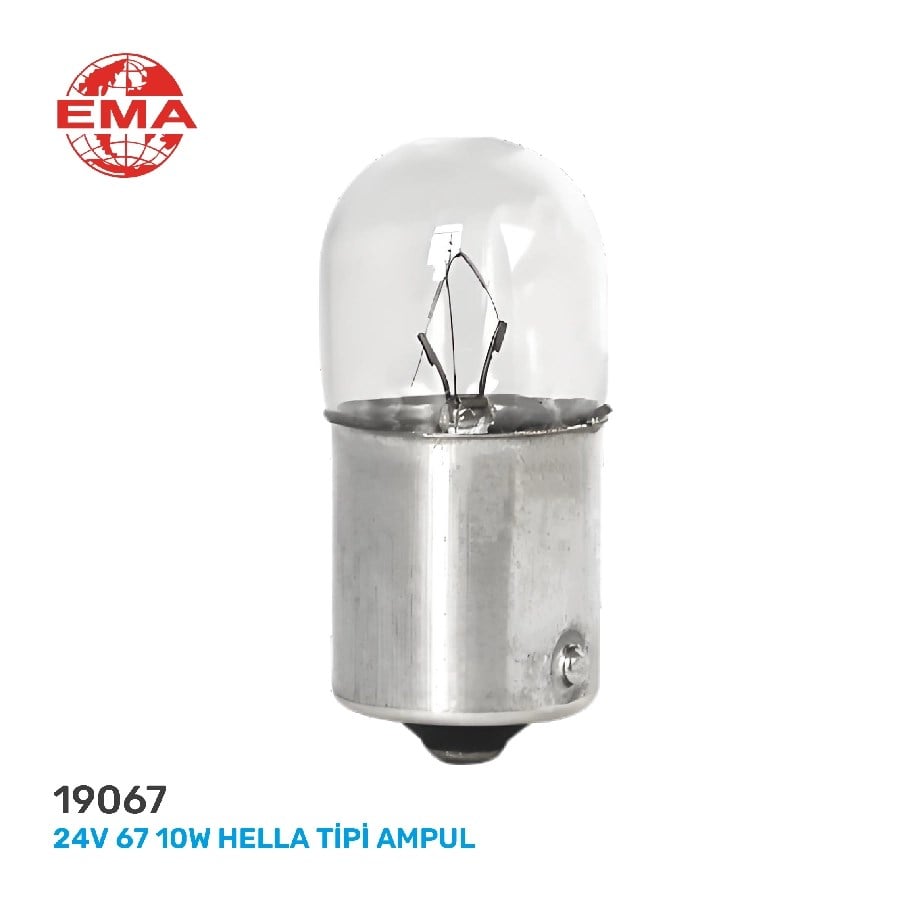 24V 67 10W Hella Tipi Ampul