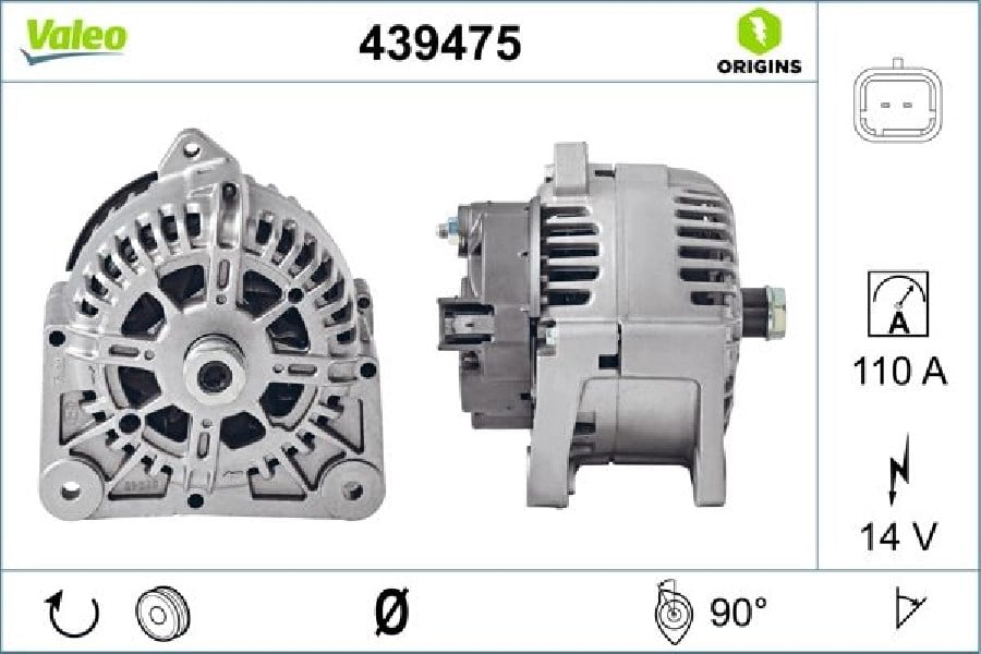 Alternator 12V 110A TG11C011 Clio Ii 15DCI Megane Ii (437434)