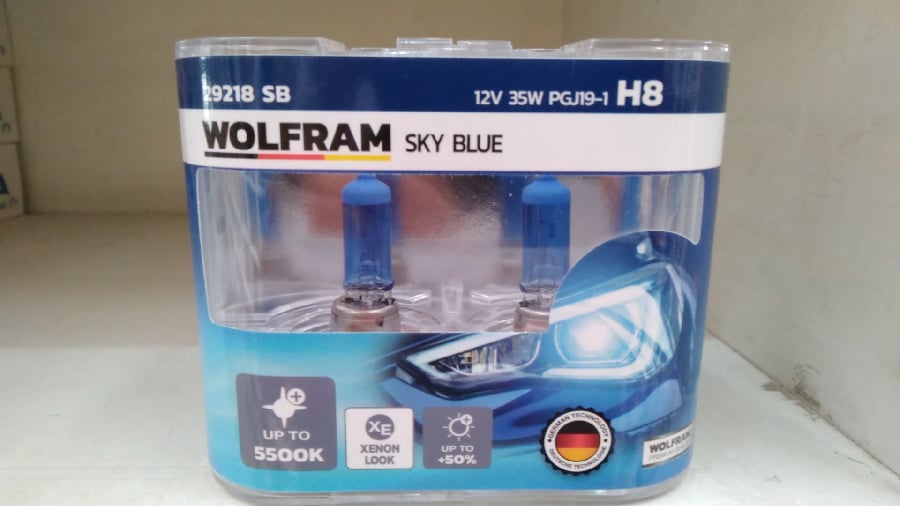 AMPUL 12V H8 35W PGJ191 SKY BLUE BEYAZ ISIK TAKIM