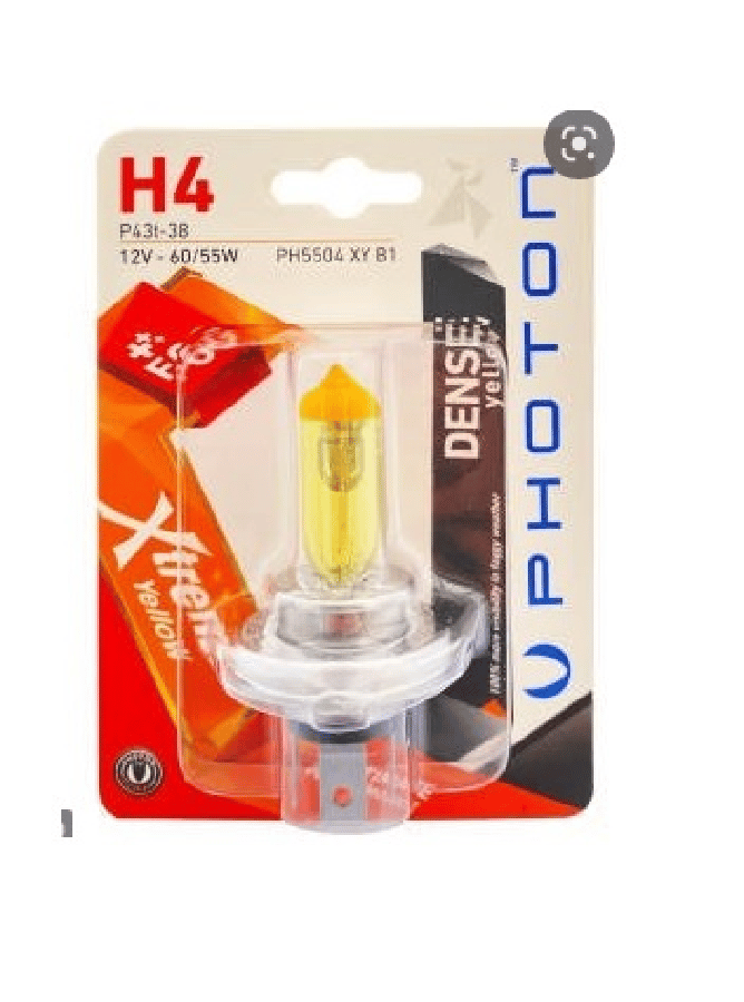 AMPUL H4 12V 60/55W XTREME YELLOW (TEKLI BLISTER)