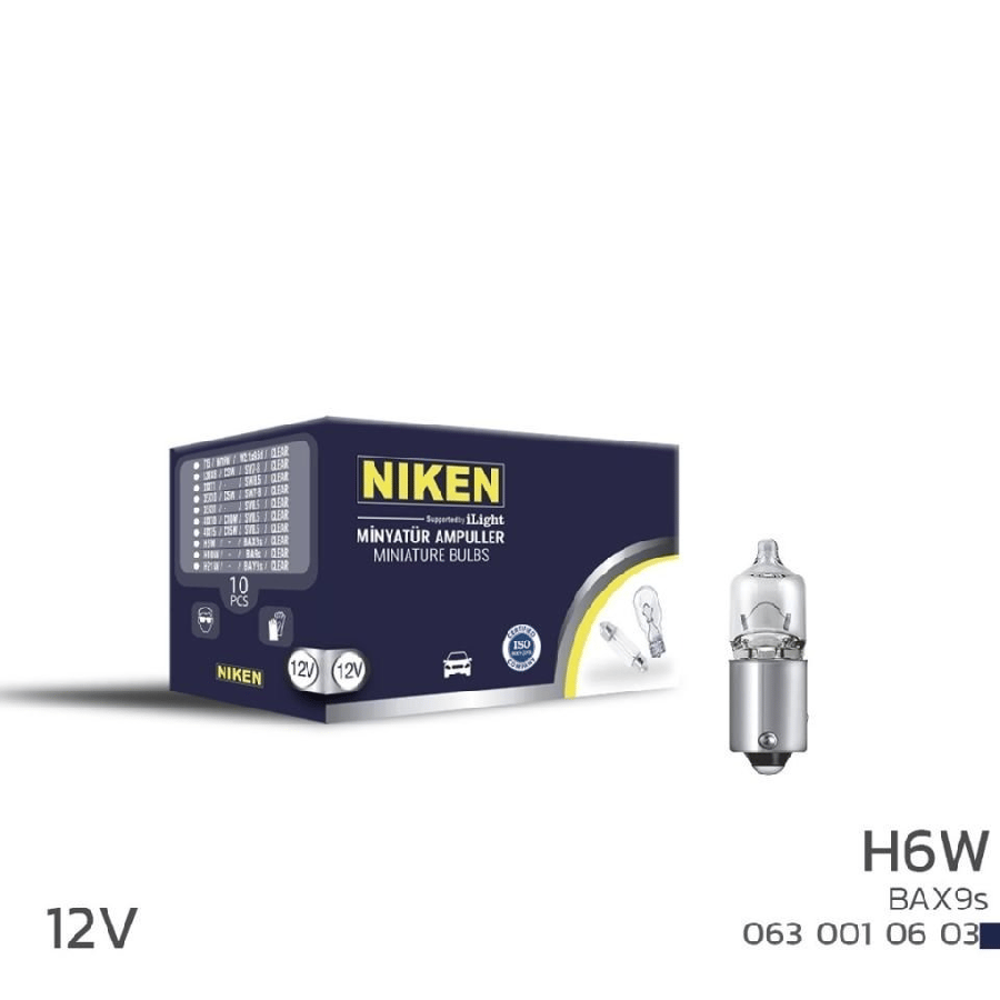 AMPUL H6W MINYATUR AMPUL BAX9S (12V) 10LU