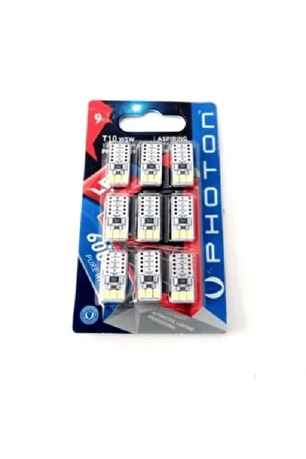 AMPUL T10 5W 12V DIPSIZ CANBUS 6SMD LED (9LU PAKET) PAKET