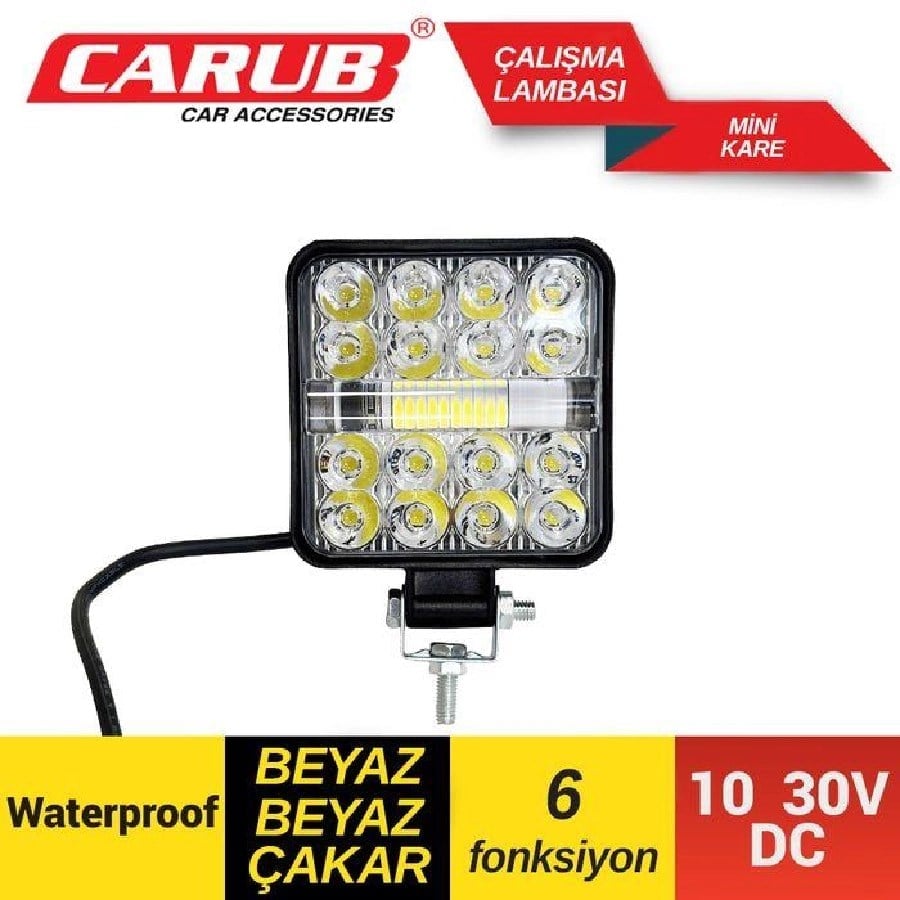 Calisma Lambasi 16 Led Mini 1030V  Beyaz Beyaz Cakarli 6 Fonksiyonlu 85X85cm