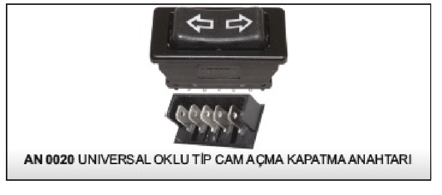 CAM KALDIRMA ANAHTARI OKLU 5 PIN AN101