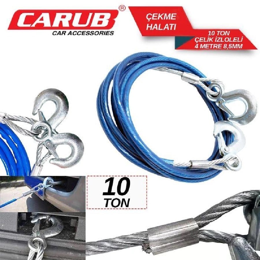 Cekme Halati 10 Ton Celik Izoleli 4 Mt