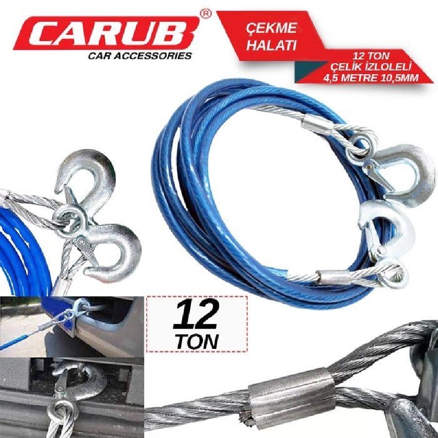 Cekme Halati 12 Ton Celik Izoleli 45 Mt
