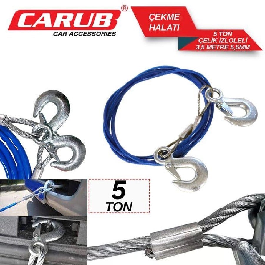 Cekme Halati 5 Ton  Celik Izoleli 35 Mt