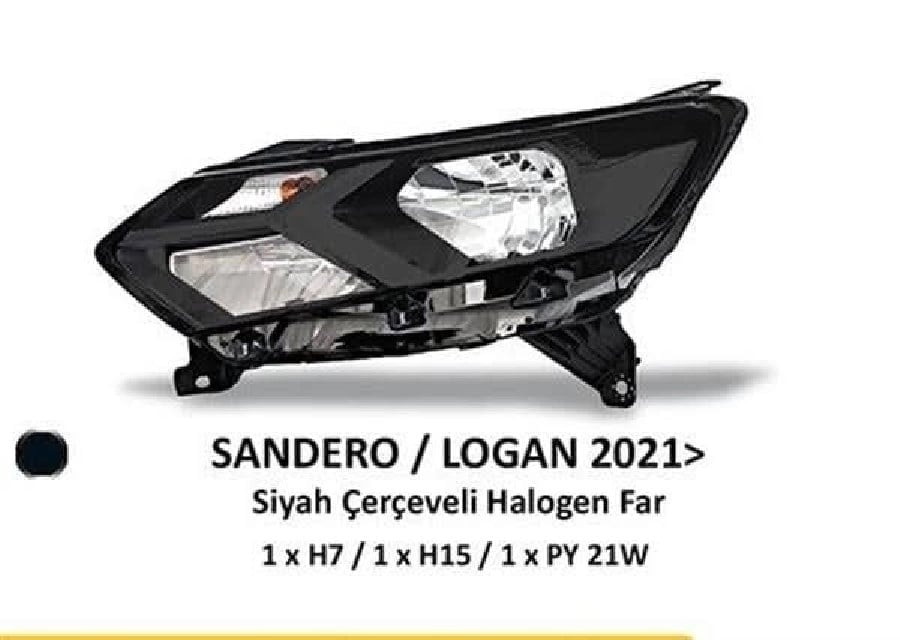 Dsanderologan Far Sag Halojen Siyah Cerceveli Motorlu (2021›)