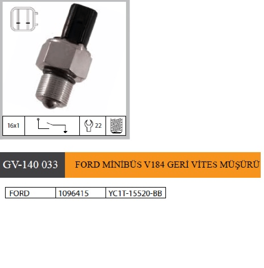 FORD MINIBUS V184 GERI VITES MUSURU  1096415 YC1T15520BB