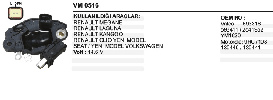 KONJEKTOR EKTOR 12V RENAULT KANGOO/ CLIO/ LAGUNA/ MEGANE VW PASSAT KLIMALI INCE FISLI VALEO