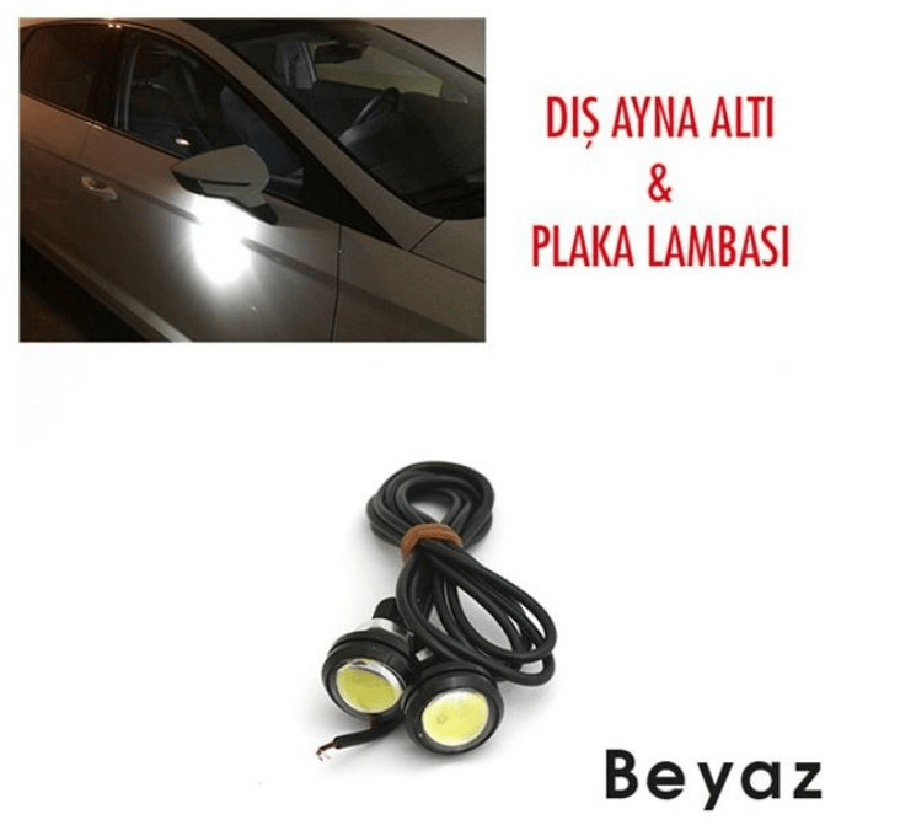 Lamba 12V Ayna Alti Kartal Goz  23MMTK Beyaz