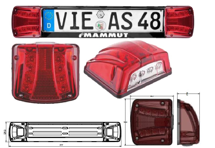 LED MAXI ISIKLI PLAKALIK BOS 12V24V