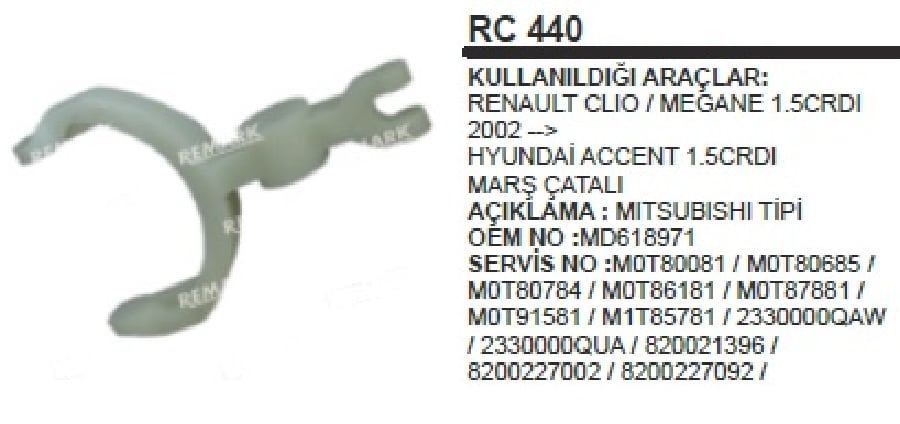 MARS CATALI MITSCLIO/MEGANE 15DCI 02>CATAL TK