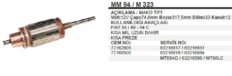 MARS KOLLUBKF 12V>FIAT 55;4665;46/STEYR YM