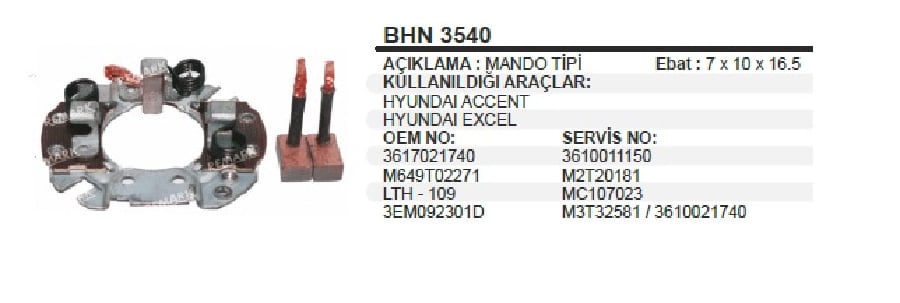 Mars Komur Yuv  Hyundai Accent Excel Nissan Pikap Anadolu Motor Mando Tip 3 Komurlu