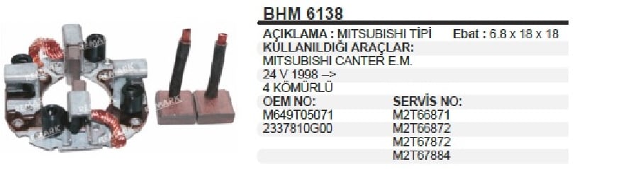 MARS KOMUR YUV 24 V MITS CANTER CIFT TEK