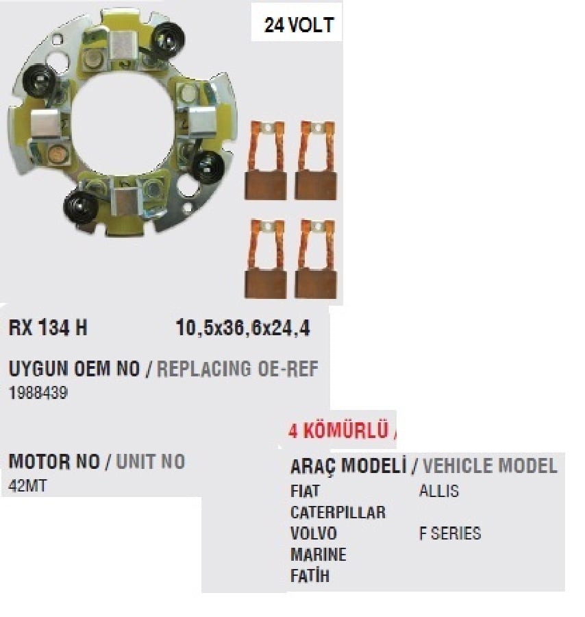 MARS KOMUR YUV 24V DEV FATIH YMCATERPILLARMACK (Uygun KOmUr:RX134H)