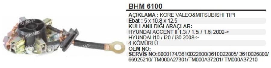 MARS KOMUR YUV HYUNDAI ACCENT II 13/15I 2002>GETZ YMERAATOS/KIA PICANTO