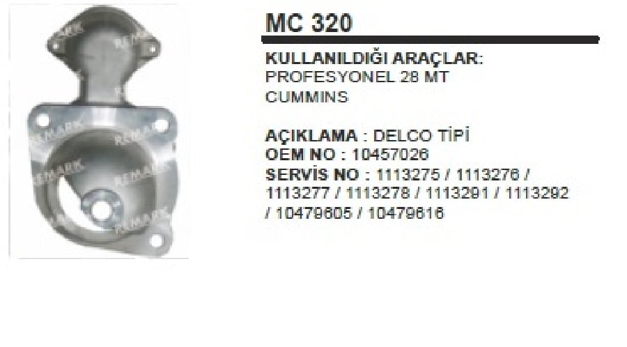 MARS ON KAP24VDELCO TIPI PROFESYONEL 28MT AK