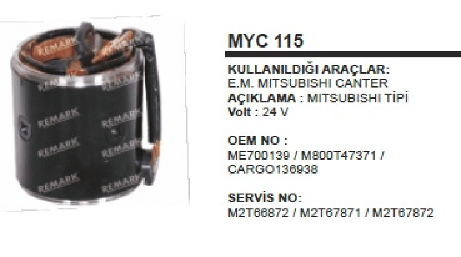 MARS YASTIGI+GOVDESI 24V>MITS TIPI CANTER EM