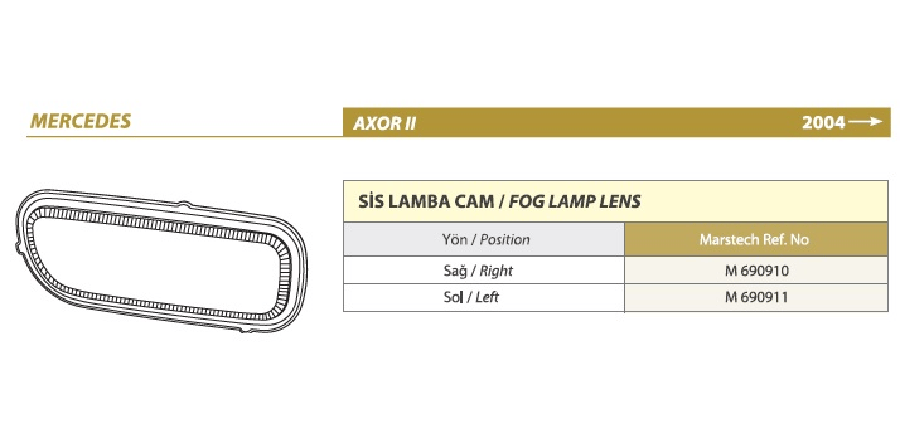 MERCEDES AXOR SIS LAMBA CAM / SAG / M 630943