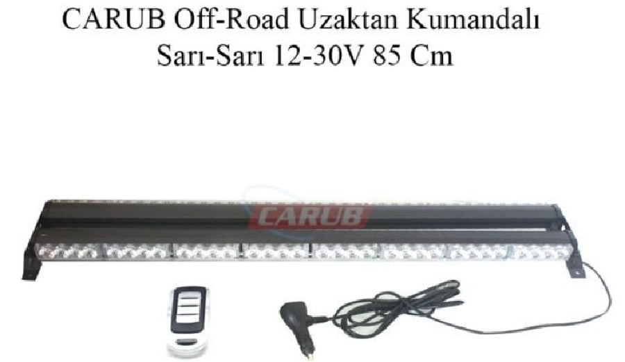 OFF ROAD PROJEKTOR CIFT TARAFLI UZAKTAN KUMANDALI 12V30V 85CM SARISARI