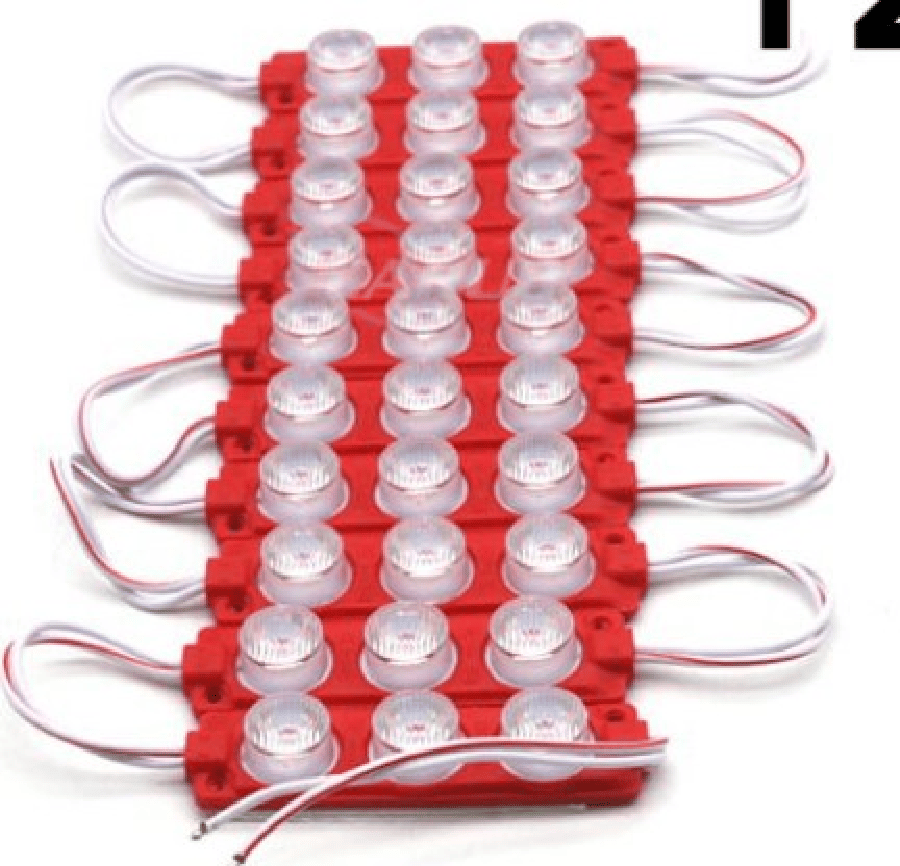 PARMAK LAMBA SETI 24V LEDLI CAMLI SOFT  KIRMIZI ISIK (10 ADET)