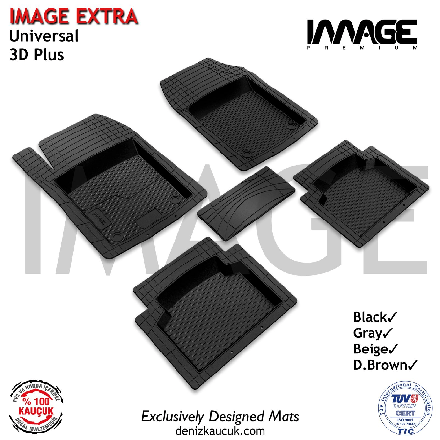 PASPAS IMAGE EKSTRA HAVUZLU UNIVERSAL KAUCUK 3D PLUS 5 PARCA SIYAH