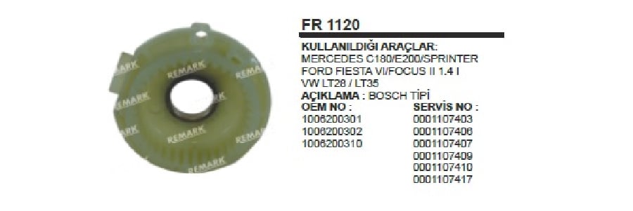 REDIKTOR FIBERI 37 DIS BOSCH TIPI C180/SPRINTER/VWLT28/35 FORD FIESTA FOCUS